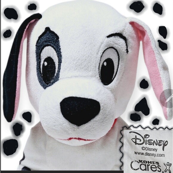 Disney Kohls Cares 101 Dalmations Patch Plush 11" White Dog Stuffed Animal - Picture 1 of 12